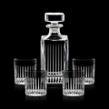 25 Oz. Bacchus Crystalline Decanter w/ 4 On The Rocks Glasses